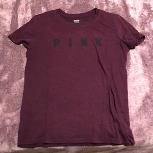 Burgundy pink short sleeve size small